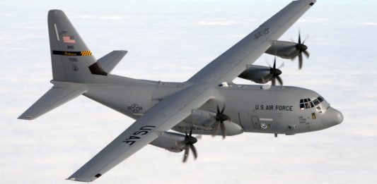 A U.S. Air Force Lockheed Martin C-130J Hercules aircraft