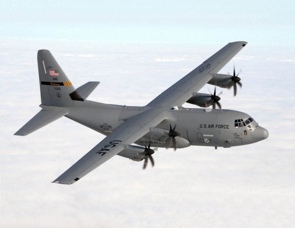 A U.S. Air Force Lockheed Martin C-130J Hercules aircraft