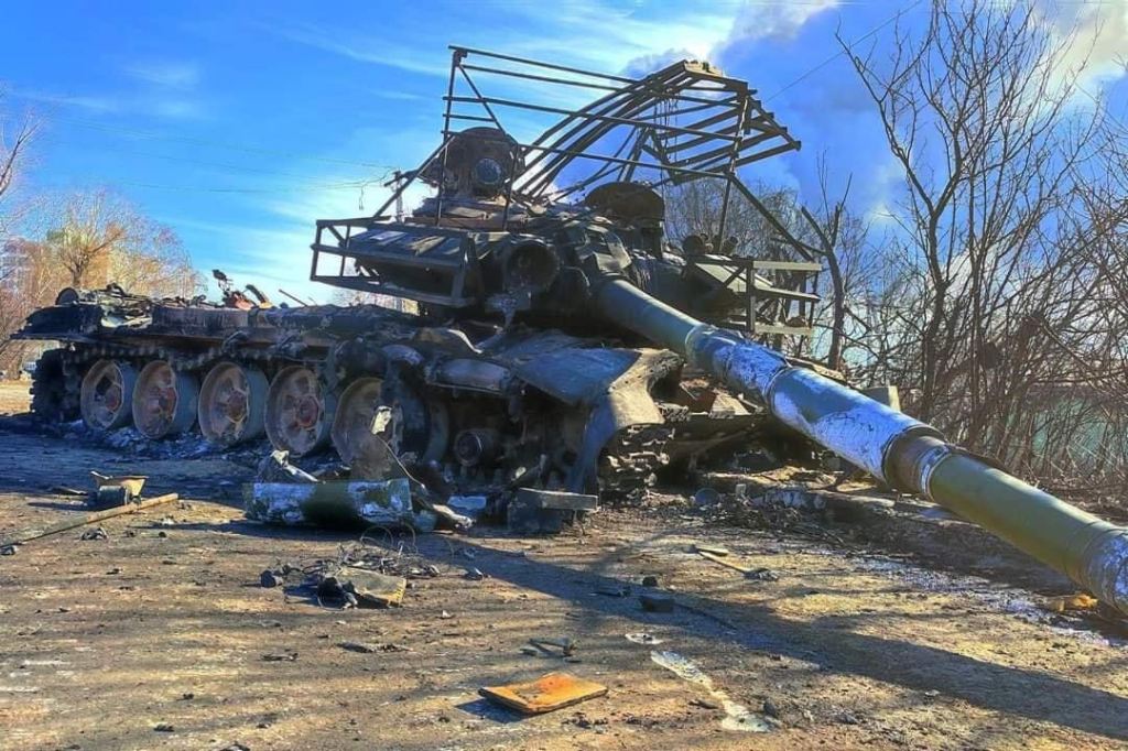 A destroyed Russian tank (Oryx)