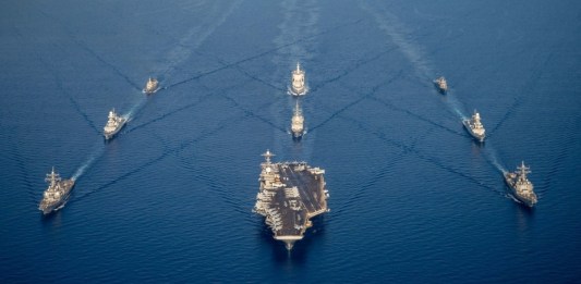 NATO ships train with @USSHARRYSTRUMAN Carrier Strike Group in the Mediterranean, demonstrating the interoperability and strength of the Alliance's maritime force - Twitter