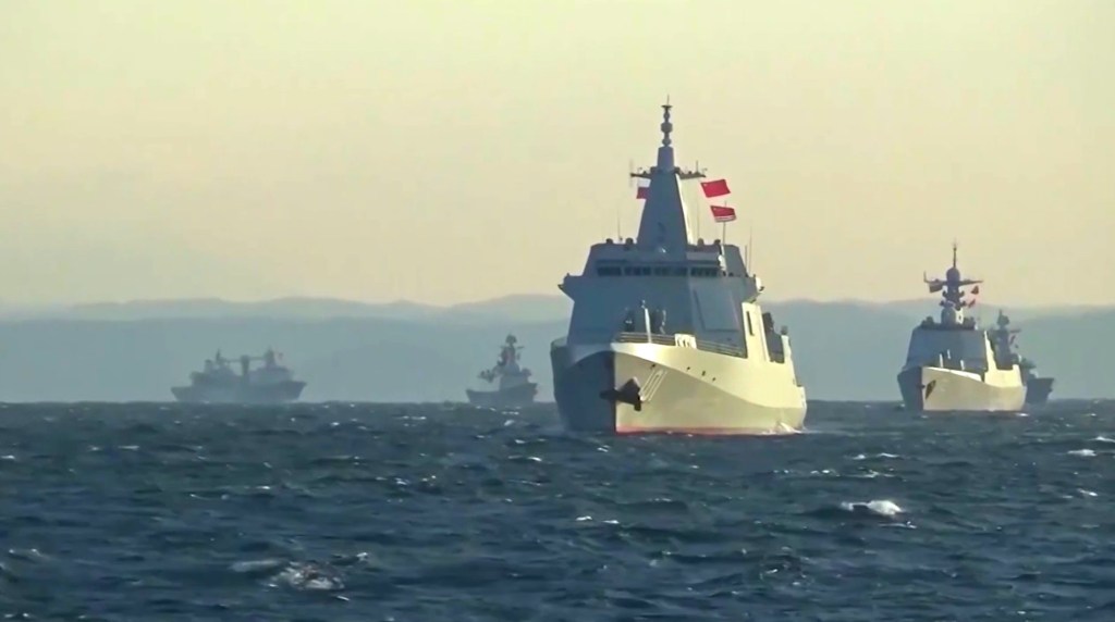 Chinese Russian Ships Japan