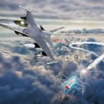 BriteCloud 218 miniaturized decoy launched from an F-16 fighter