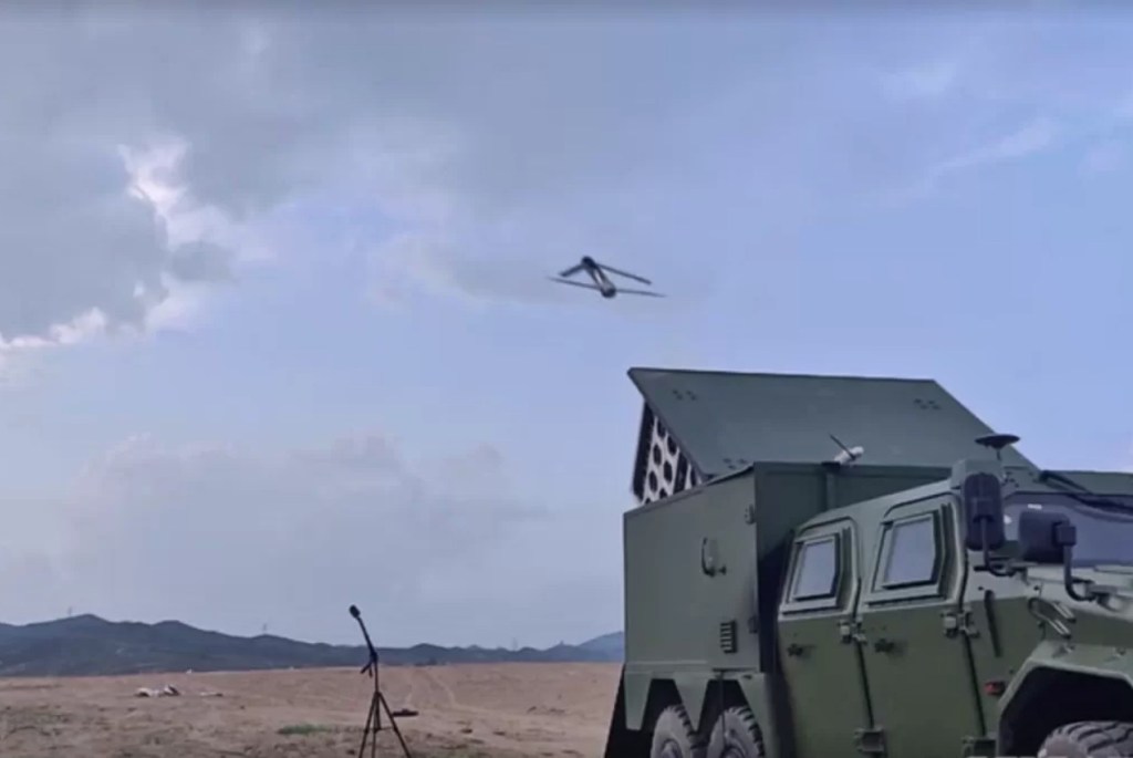 Chinese drone launched from the ground-based vehicle