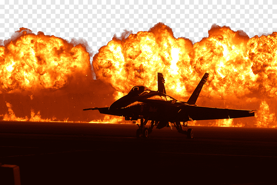 fighter burning