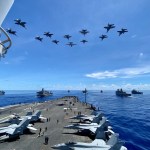 Naval and air assets of the US' INDOPACOM during exercise Valiant Shield 2022