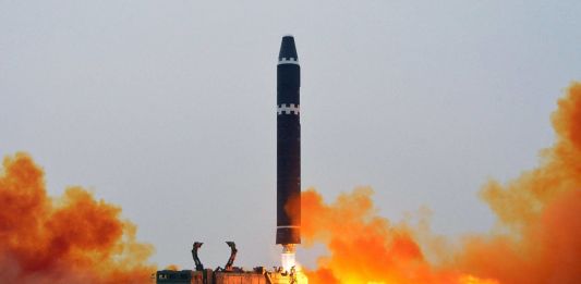 North Korean Hwasong-15 intercontinental ballistic missile