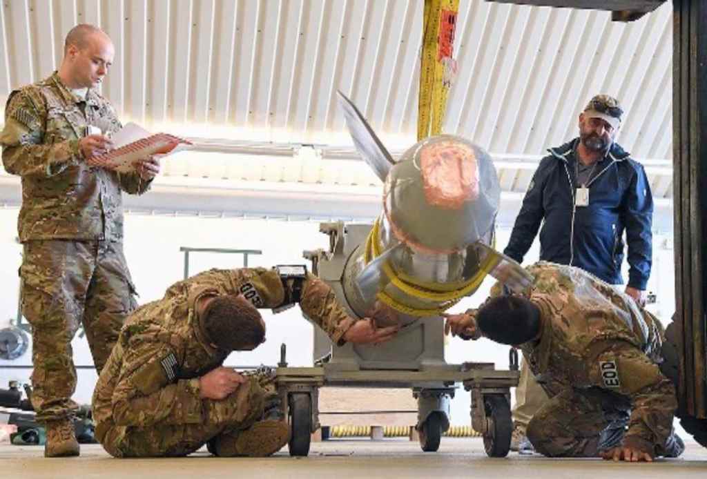 damaged B61 nuclear bomb