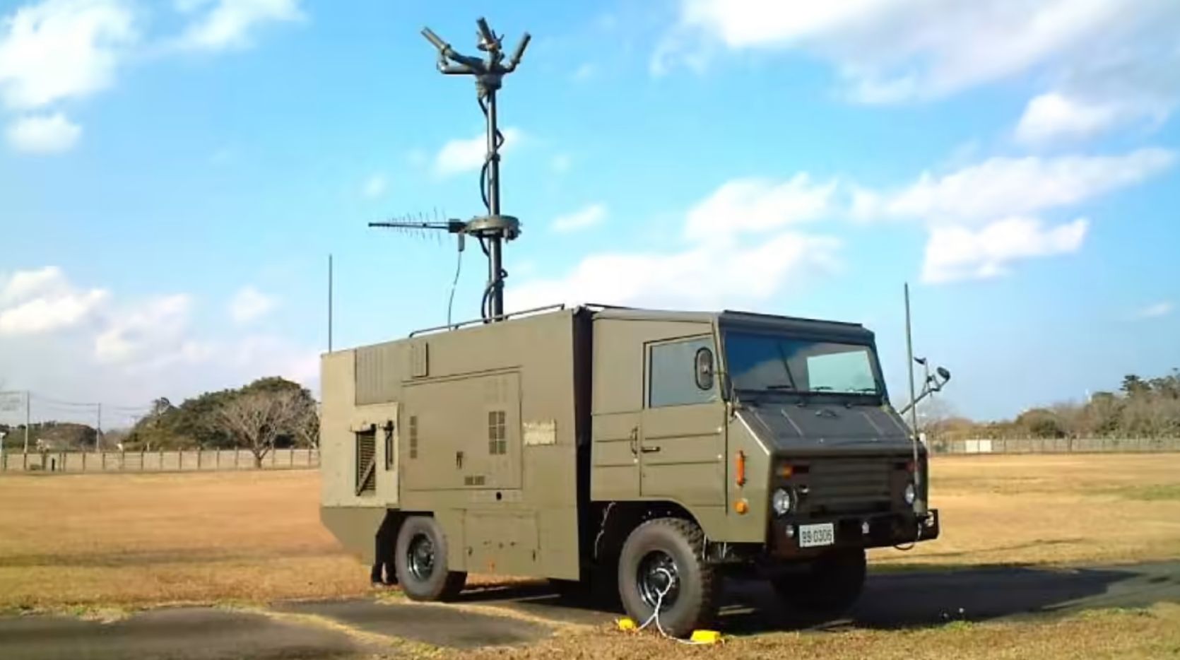 A truck-mounted Network Electronic Warfare System, or NEWS, used by Japan's Ground Self-Defense Force.