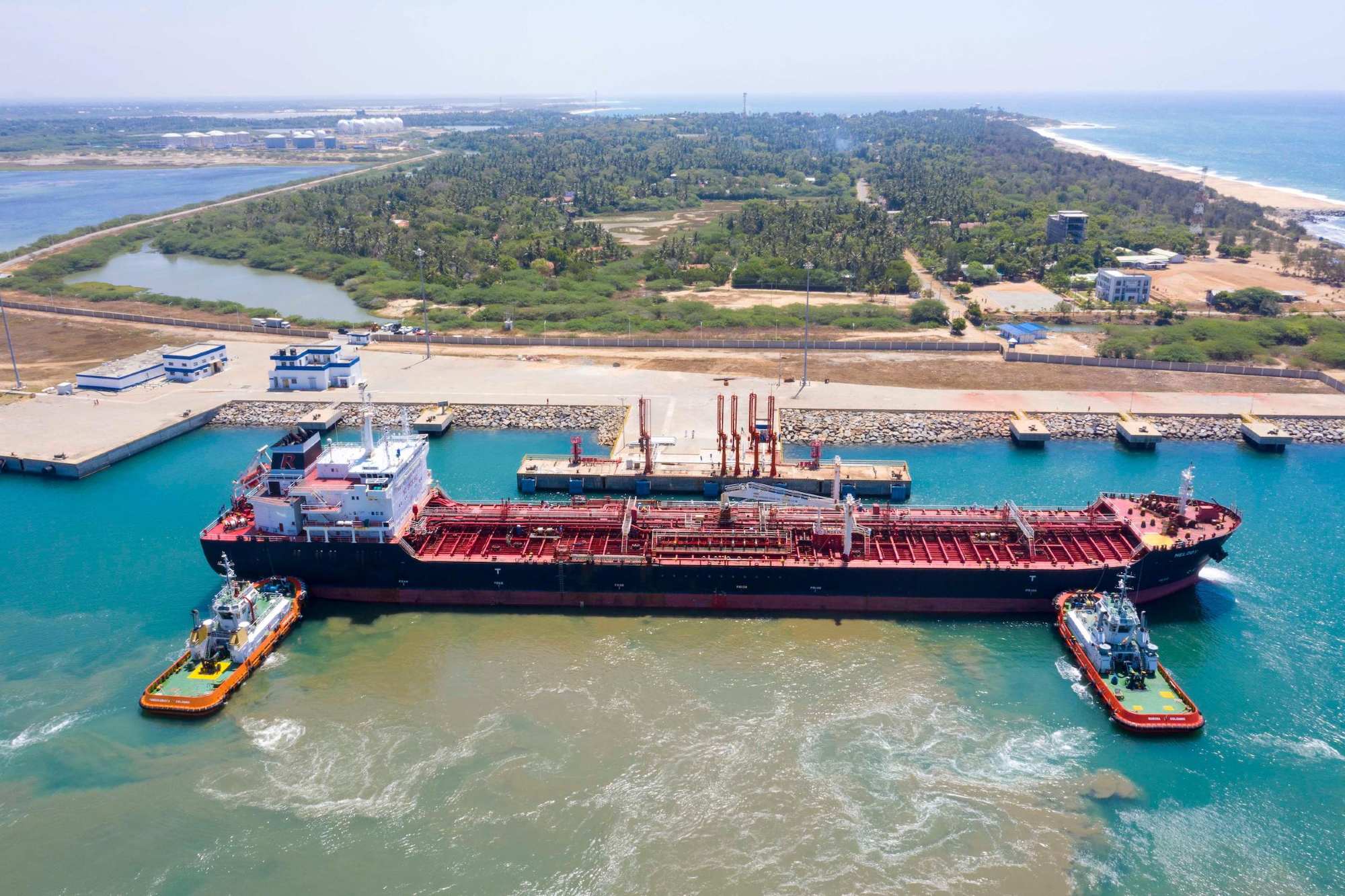 Hambantota port in Sri Lanka