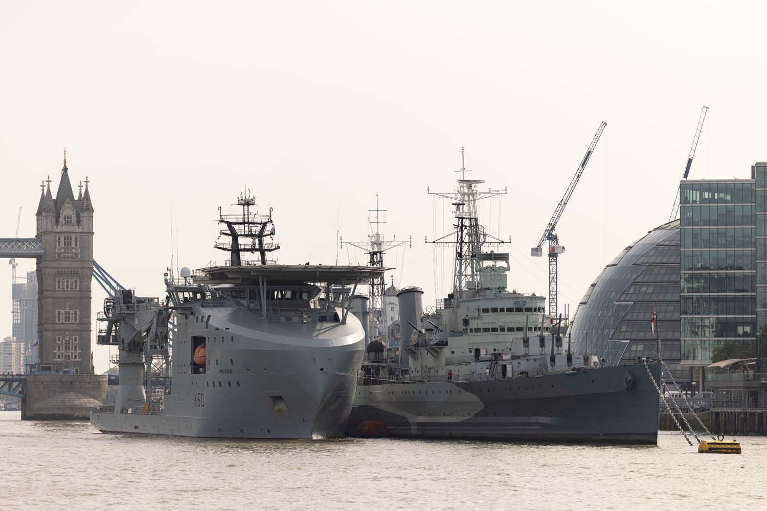 RFA Proteus in London