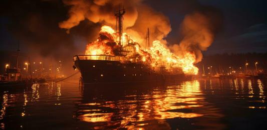 Burning-Warship