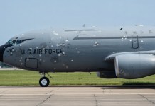 “Bruised” KC-135R Survives Iranian Missile Onslaught, Arrives in the UK Sporting Visible Battle Marks