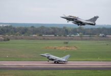 Rafales Lead Nuclear Strike Package, RAF Eurofighter Typhoons Provide Air Cover in First UK-France Nuke Drill